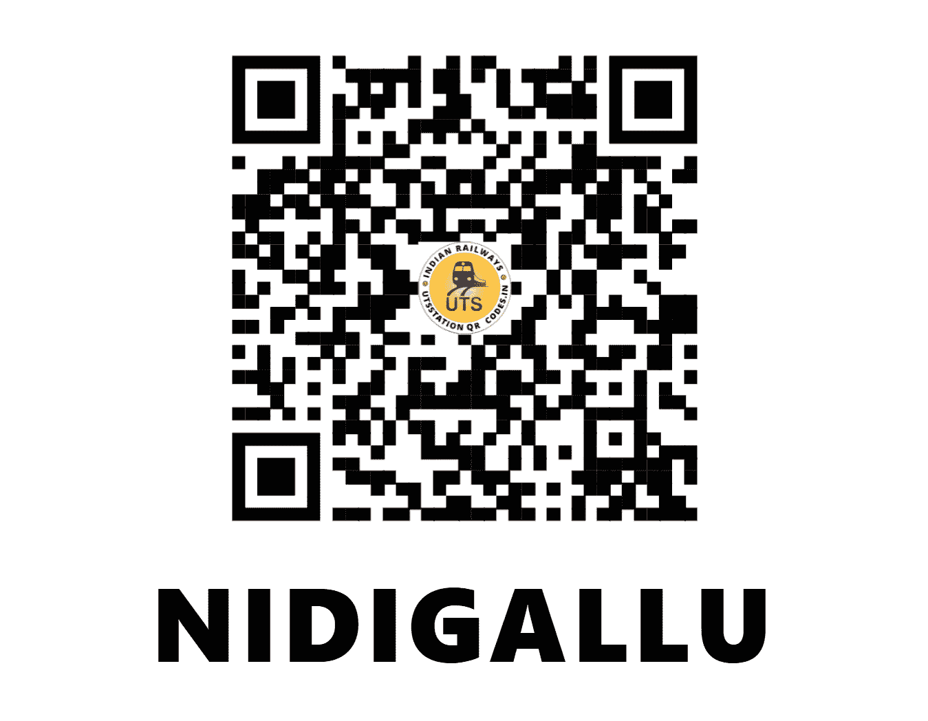 UTS QR Code for NIDIGALLU - NDZ (SC - ANDHRA PRADESH)